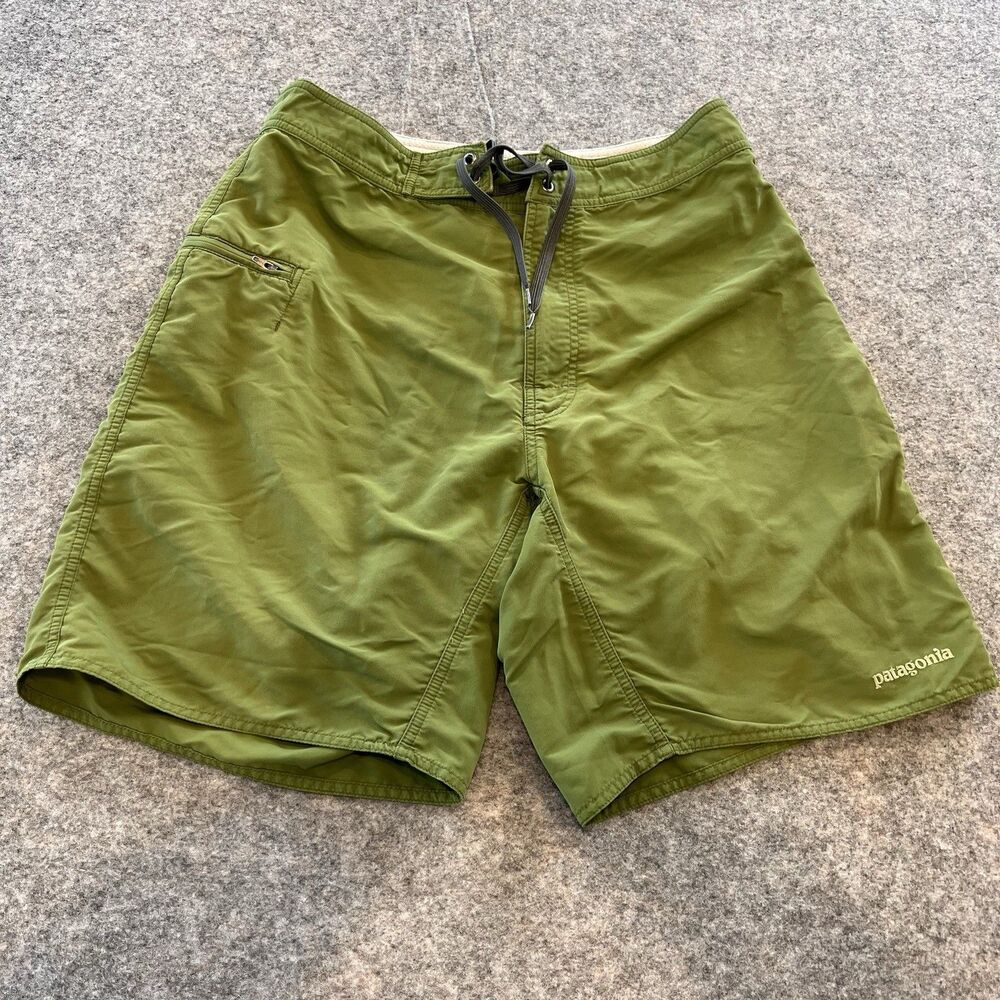 Patagonia Men’s Board Shorts Olive Green Size 32